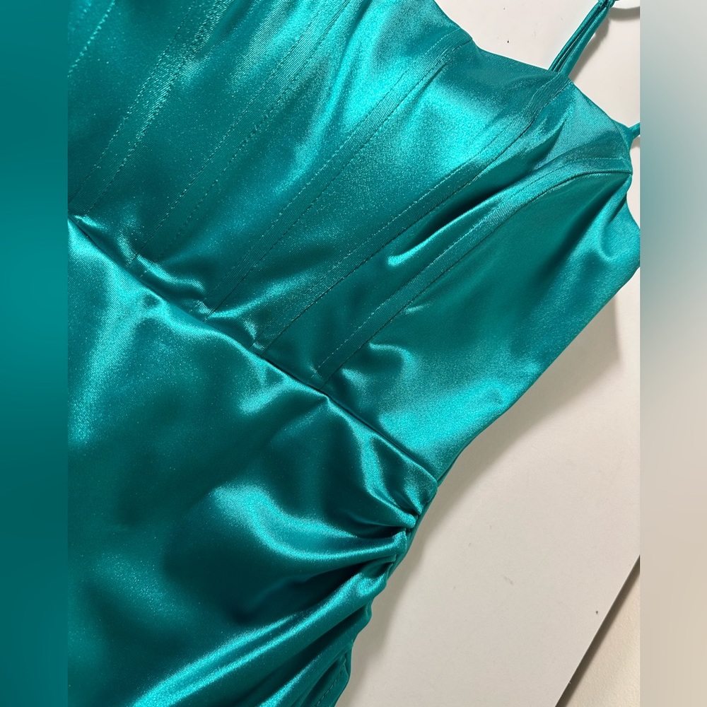 Emerald green formal dress